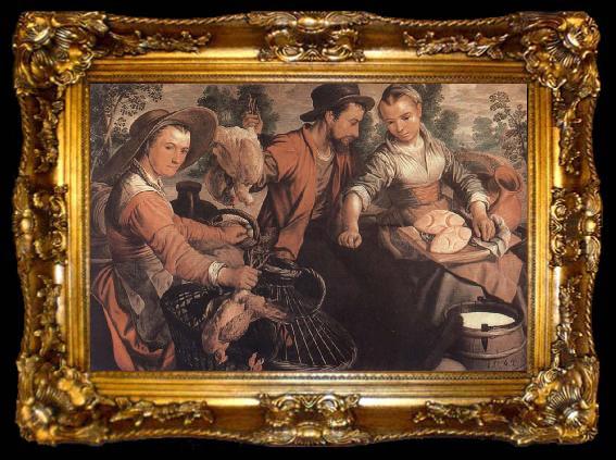 framed  Joachim Beuckelaer At the Market, ta009-2